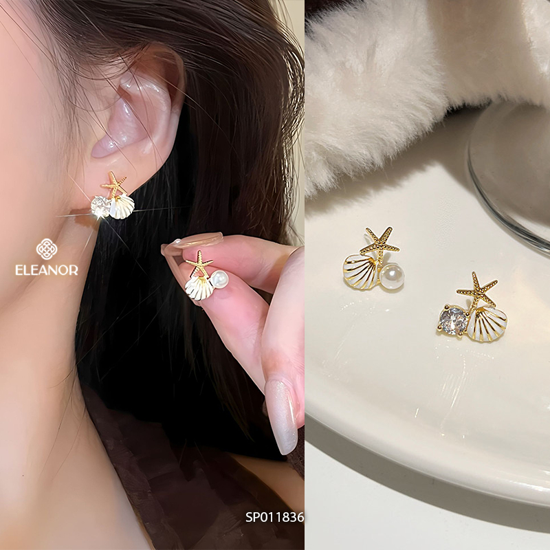 Bông tai nữ đi biển Eleanor Accessories đa dạng kiểu dáng phụ kiện trang sức khuyên tai mùa hè 10361