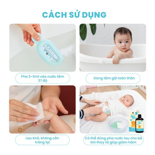 Nước tắm gội thảo mộc bon bon Home Care hỗ trợ giảm mẩn ngứa, rôm sảy hăm tã cho bé sơ sinh 500ml