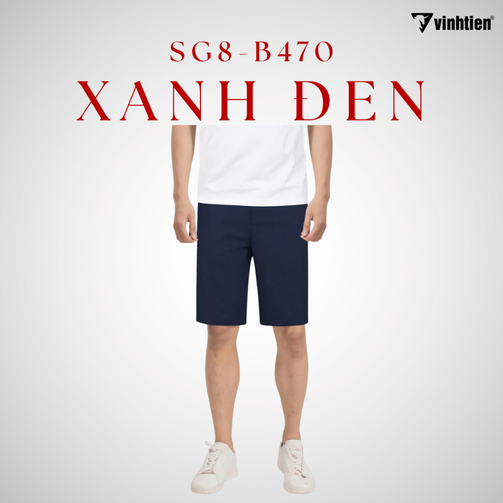 Quần Short Nam Classic Vải Visco Mềm Mỏng Giãn Nhẹ Vĩnh Tiến 375