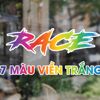 Tem Dán Xe Máy Race, Decal Trang Trí Xe, Sticker Dán Các Vị Trí Trên Xe, Tem uv nổi 3D Cao Cấp Chống Nước