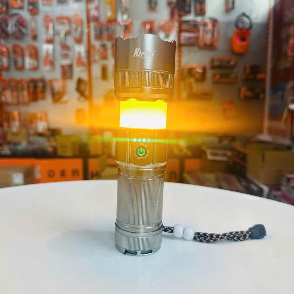 Đèn pin Kirito 15W – Đèn pin sạc, chiếu sáng cầm tay, chống nước IP66, nhiều chế độ