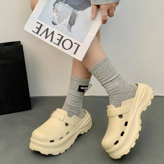 Dép sục nữ đế cao 5cm form trơn đế răng cưa SS năng động Mita CS-130