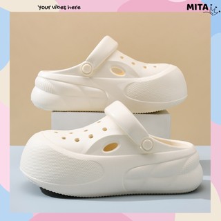 Dép sục nữ đế bằng dáng cao 5cm Mita kiểu sandal quai hậu cá tính Hàn Quốc CS-134
