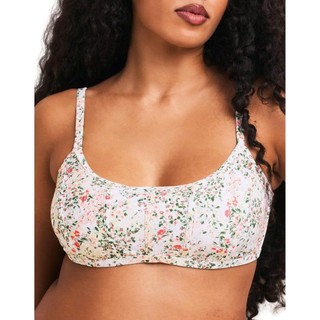Bikini 2 mảnh nữ bộ đồ bơi đi biển họa tiết hoa nhí áo có đệm ngực khuy cài sau hàng xuất dư cao cấp