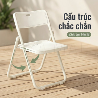 Ghế Camping Gấp Gọn Tiện Lợi & Tiệc Ngoài Trời  Plasliving Khung Thép Chắc Chắn  Không Cần Lắp Đặt
