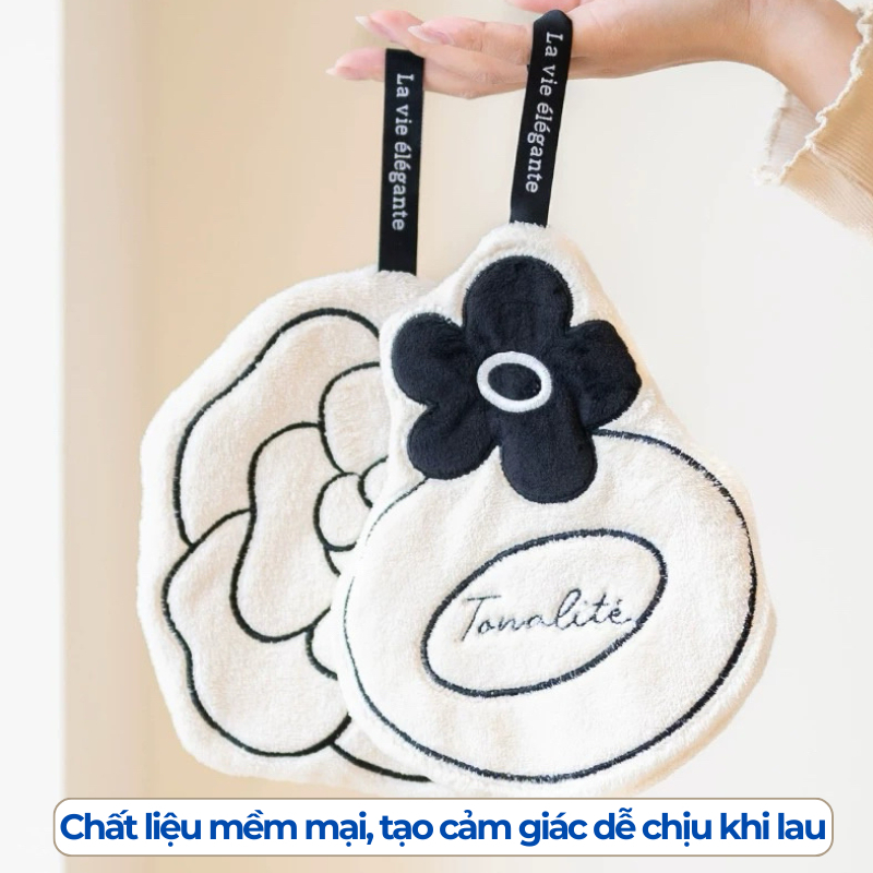 Khăn Lau Tay Đa Năng Treo Tường Đa Năng 2 Lớp Siêu Thấm Nhanh Khô Kiểu Dáng Dễ Thương - Khăn Lau Tay Nhà Tắm, Nhà Bếp