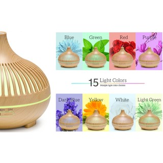 Máy Xông Tinh dầu 550ml, Phun sương, Tạo Ẩm, Đèn Ngủ - Thơm Phòng Ngủ Ngon, Đuổi Muỗi, Khử Mùi Hôi