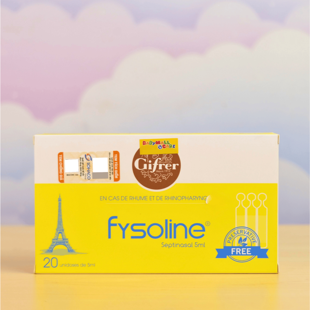 Nước Muối Sinh Lý Fysoline Gifrer 5ml Hộp 20 Ống Vệ Sinh Mũi Mắt Cho Bé|  Babymall & Care