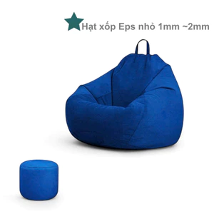 Ghế Lười Hạt Xốp Hạt Eps Nhỏ 1mm 2mm Êm Ái Cực Đỉnh Mã Combo Ghế Kèm Đôn 3ii Home - 3IIGLHXGKD240728
