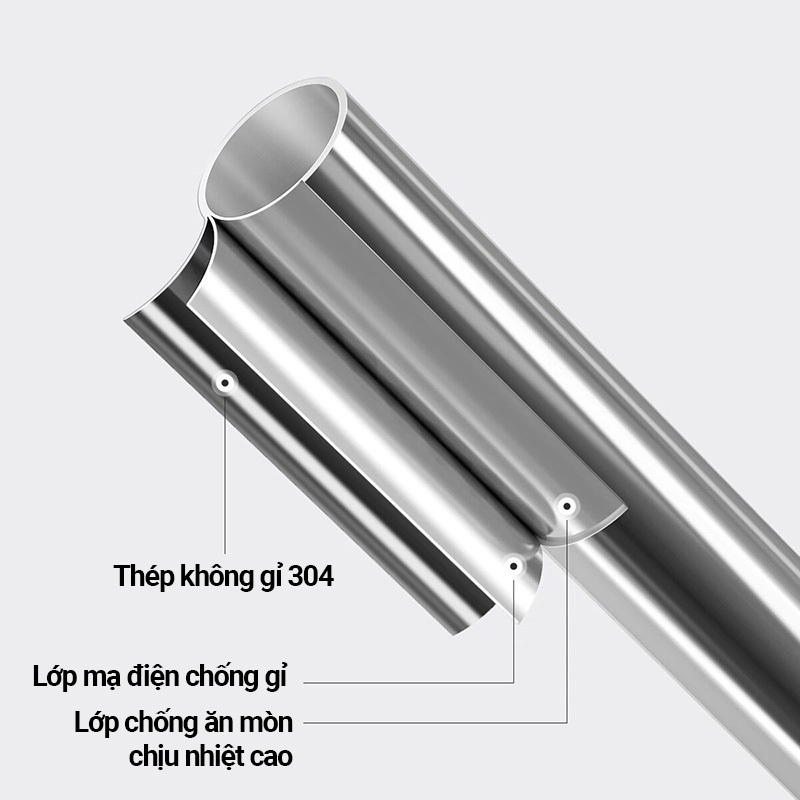 Kaleis Thanh Treo Rèm Nhà Tắm Chữ L Co Giãn 70-130cm Không Cần Khoan, Chống Trượt, Dễ Lắp Đặt