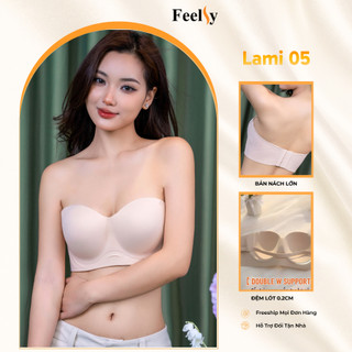 Áo Cup ngực 𝐅𝐞𝐞𝐥𝐬𝐲 Áo Quây Định Hình Bản To Chống Hằn Nâng Ngực Chống Xệ Lami05