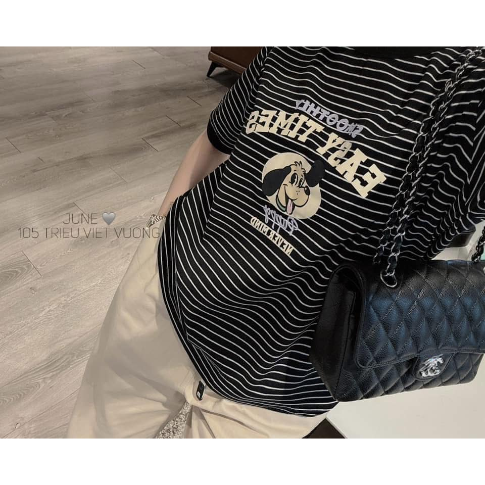 Set đồ nữ Donna HCOM25281,áo thun cộc tay in họa tiết cun phối quần suông cạp chun co dãn