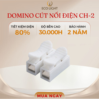 COMBO 10 Domino Nối Dây Điện Nhanh, Cút Nối Dây 2 Đầu Cách Điện