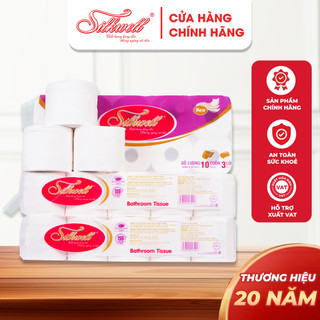 Giấy vệ sinh Silkwell Tím rẻ bịch 1kg dày 3 lớp hàng chính hãng siêu dai không chất tẩy trắng