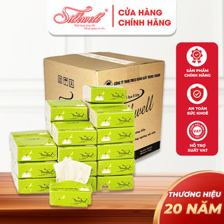 Giấy ăn Silkwell gấu trúc Thùng 30 gói 100 tờ 3 lớp siêu dai mềm mịn, hàng siêu thị cao cấp