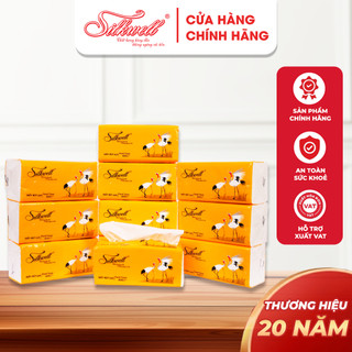 Combo 36 Gói Giấy ăn SIlkwell Sếu 200 tờ, khăn giấy 3 lớp siêu dai mềm mịn Hàng chính hãng