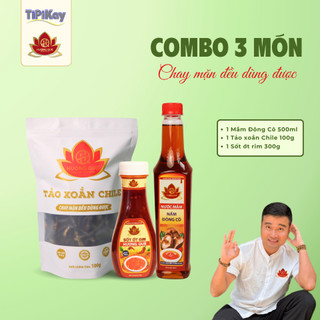 Combo Tảo Xoắn Chile 100g + Nước Mắm Đông Cô 500ml + Sốt Ớt Rim Hương Quê 300g - TiPiKay Shop
