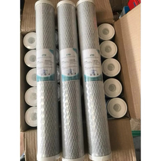 Lõi số 3 CTO 2 IN 1 bán công nghiệp 20 inch than hoạt tính ép lưới dùng cho máy BCN và lọc xử lý nước đầu nguồn than nén
