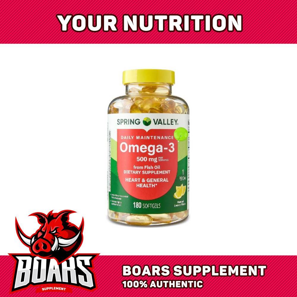 Dầu Cá Omega 3 Spring Valley 500mg – Bổ Sung Dinh Dưỡng Sức Khỏe Toàn Diện