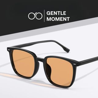 Kính râm gọng vuông GENTLE MOMENT chống tia UV thời trang nam nữ phong cách đi chơi đi học GMX162