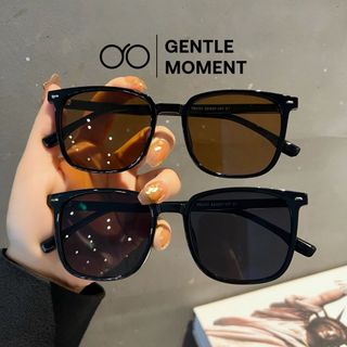 Kính râm gọng vuông GENTLE MOMENT chống tia UV thời trang nam nữ phong cách đi chơi đi học GMX162