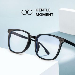 Kính râm gọng vuông GENTLE MOMENT chống tia UV thời trang nam nữ phong cách đi chơi đi học GMX162