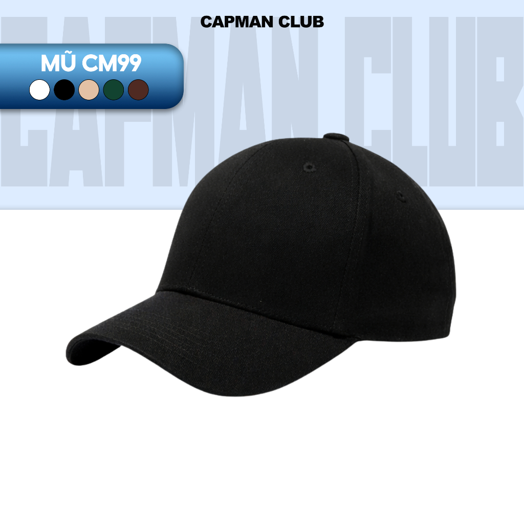 Mũ lưỡi trai trơn nam nữ CAPMAN CLUB, nón kết basic unisex CM99 đơn giản, cá tính