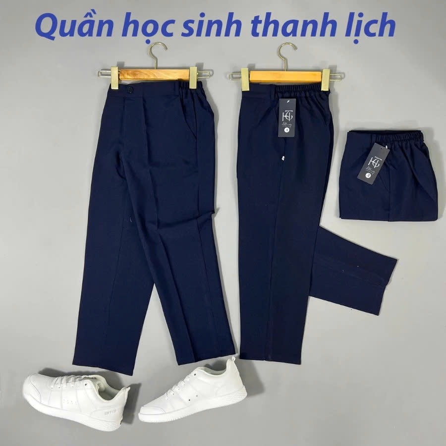 Giá Xưởng - Quần Tây ,Quần Âu Học Sinh Đi Học Quần dài Xanh, Đen Cho Nam Nữ Tuổi học sinh
