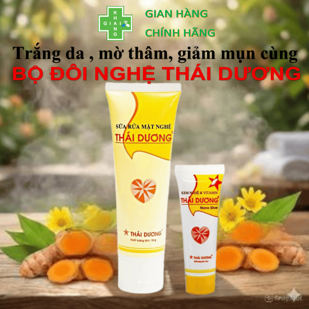 Sữa rửa mặt nghệ Thái Dương giúp làm mờ sẹo thâm, sát khuẩn vết thương và tạm biệt mụn, nám, tàn nhang (Chai 90g)