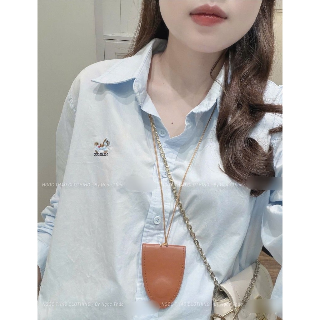 [𝑯𝒂 𝑨𝒏𝒉] Áo Sơ Mi Thêu Chó Tang Chữ QCL1(PN)
