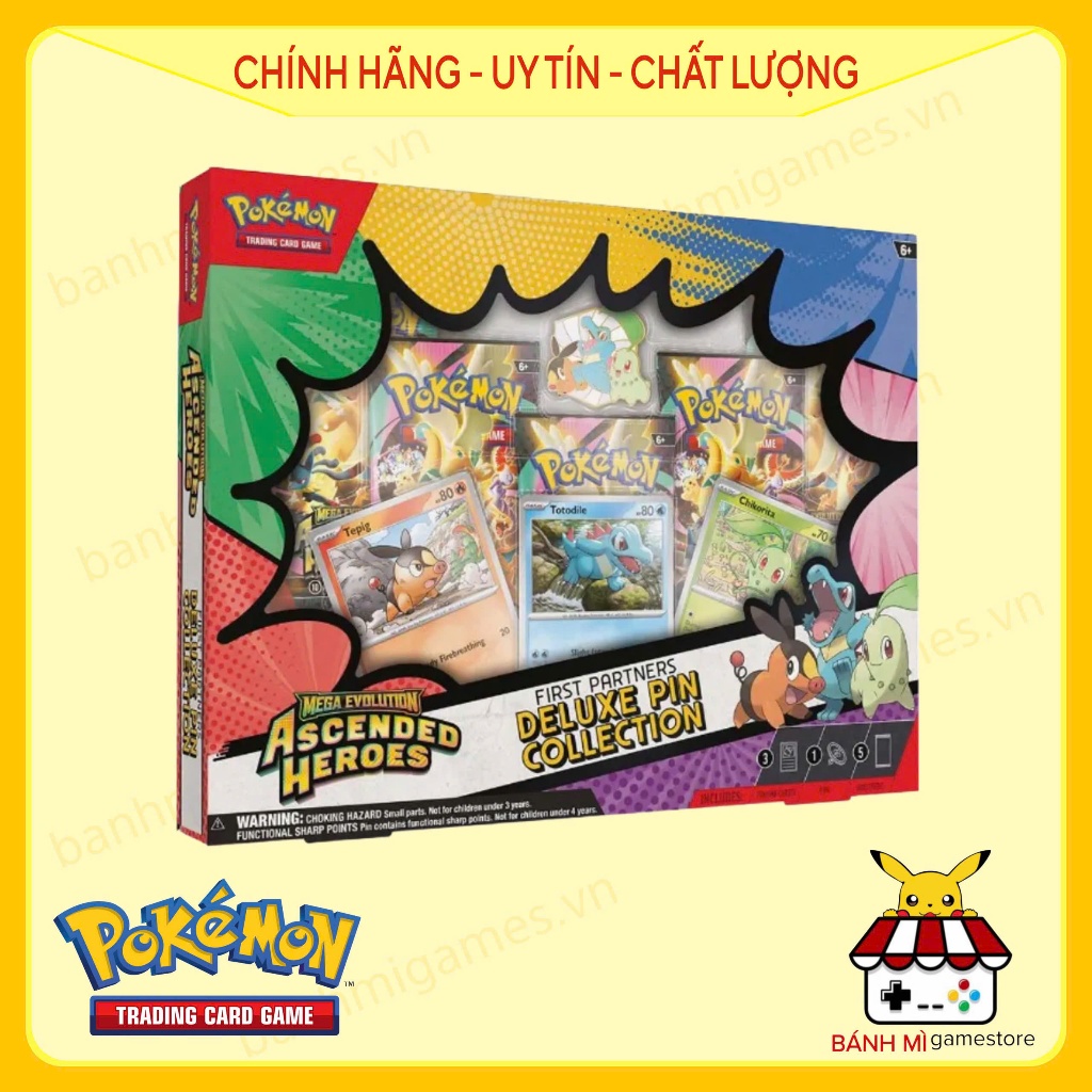 Pokemon TCG: Mega Evolution - Ascended Heroes First Partners Deluxe Pin ...