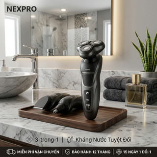 máy cạo râu ,máy cạo râu mini đa năng cạo râu sát, êm, mua 1 được 3 - kháng nước IPX7
