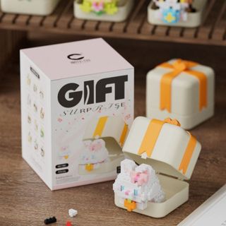 Mô hình lắp ghép thú cưng bò sữa, gấu trúc, ếch xanh mini phiên bản HỘP QUÀ xinh xắn đáng yêu HT Toys