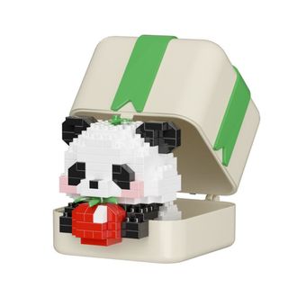 Mô hình lắp ghép thú cưng bò sữa, gấu trúc, ếch xanh mini phiên bản HỘP QUÀ xinh xắn đáng yêu HT Toys