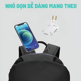 Ổ Cắm Chuyển Đổi 3 Trong 1 2500W – Combo 2 Cái – Phích Cắm Xoay 180° Tiện Lợi, Chịu Tải Cao, Đa Năng