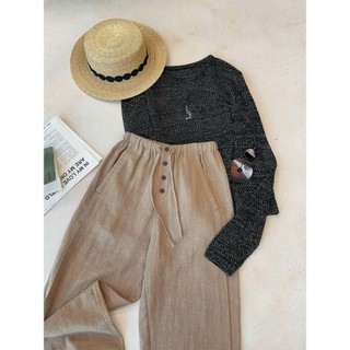 𝗗𝗮𝘃𝗶𝘀  - |LYLINEN| - Quần Linen bamboo