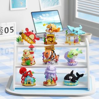 Mô hình lắp ghép sinh vật biển size lớn cao 10cm thích hợp trưng bày HT Toys
