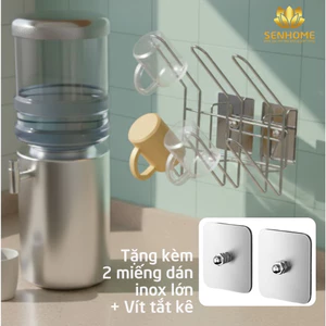 Giá úp 6 ly cốc inox 304 treo tường Senhome SH-TL32