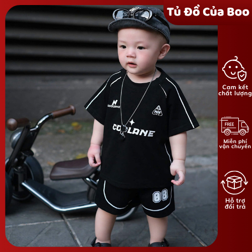 Bộ Quần Áo Bé Trai COOLANE Thể Thao,Set Bé Trai Cotton Mềm Mát 7-15kg,Bộ Quần Áo Trẻ Em Mùa Hè A05