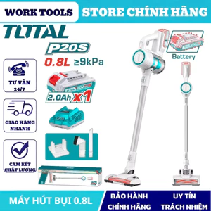 TOTAL Máy hút bụi 0.8L dùng pin 20V TVLI2006 / TVLI20061