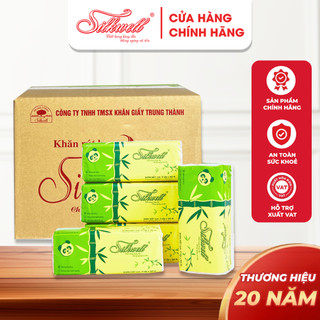 GIấy ăn Silkwell gấu trúc khổ lớn thùng 9 gói 160 tờ 3 lớp-siêu dai-không tẩy trắng hàng chính hãng