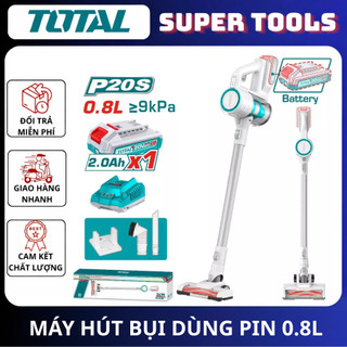 TOTAL Máy hút bụi 0.8L dùng pin 20V có Kèm theo Pin Sạc TVLI2006 / TVLI20061
