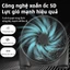 RELAAX Quạt sàn 20 inch, đi kèm điều khiển từ xa, 3 mức gió, xoay 160 độ, gió rộng, dùng đa năng phòng ngủ khách