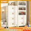SUNNY Tủ Đựng Đồ 50/60/70cm Gấp Gọn Tủ Chứa Đồ Nhựa Tủ Quần Áo Đa Năng Có Bánh Xe Phòng Bếp Kệ Để Đồ