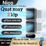 Quạt Điện Mini Để Bàn Công Nghệ Làm Mát 2 Tầng Làm mát chủ động - Xoay kép - Sạc pin - Siêu êm - Không cánh — ảnh 1
