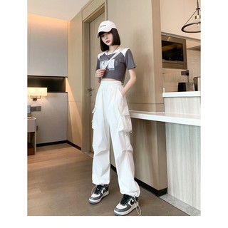 Quần Jogger kaki túi hộp ⚡️ VẢI ĐẸP + ẢNH THẬT ⚡️ Quan dài ống bo thời trang nam nữ hộp rút k1