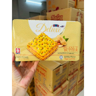 Bánh quy kẹp kem bơ đậu phộng Deluxe túi 184g