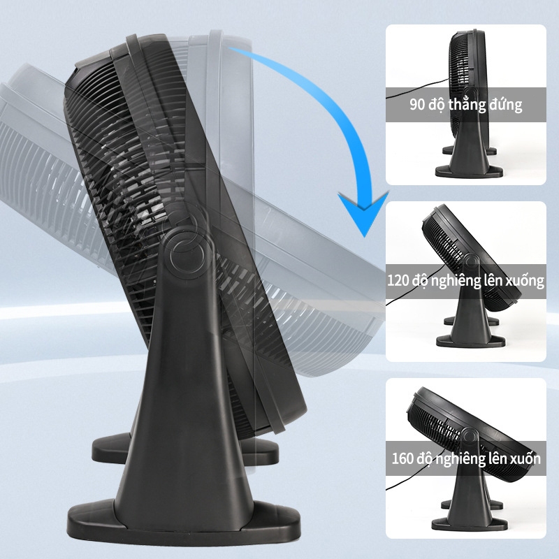 EXYT Quạt sàn 20 inch, Quạt mạnh vượt trội, gió rộng 160°, 3 mức gió, chạy êm, dùng phòng khách phòng ngủ, có điều khiển