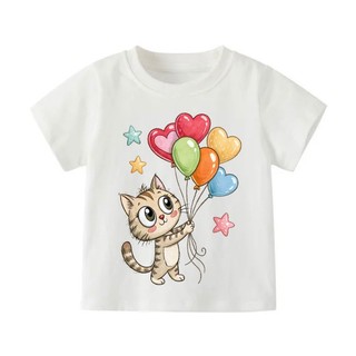 👕 Áo Thun Bé Gái mềm mịn thoáng mát in hình dễ thương 👕 AT607