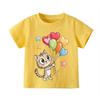 👕 Áo Thun Bé Gái mềm mịn thoáng mát in hình dễ thương 👕 AT607